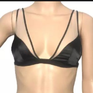 NWT VICTORIAS SECRET LUXE LINGERIE DRAGON LACE BRALETTE BRA BLACK L